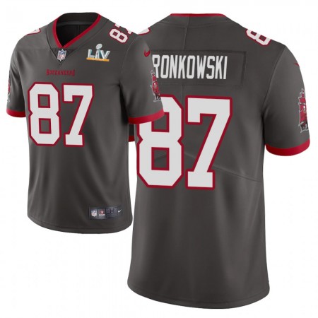 Maillot Homme Tampa Bay Buccaneers Rob Gronkowski 87 Nike Marron 2021 Super Bowl LV
